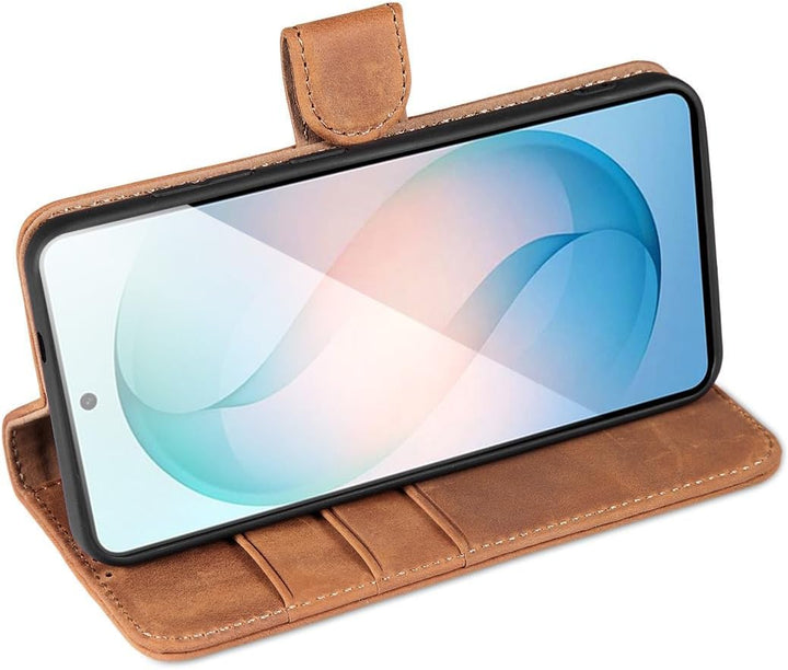 LENSUN Echtleder Hülle für Samsung Galaxy S26 Plus, Handyhülle [Premium Echtes Leder][RFID Schutz][K