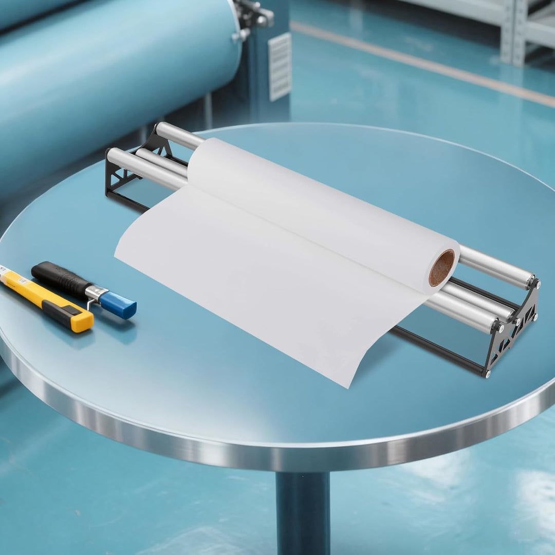 Teerpappenabroller aus Edelstahl,Tapetenabroller mit 3 Rollen,100x22x12.7cm,Abroller,Medien Rollenha