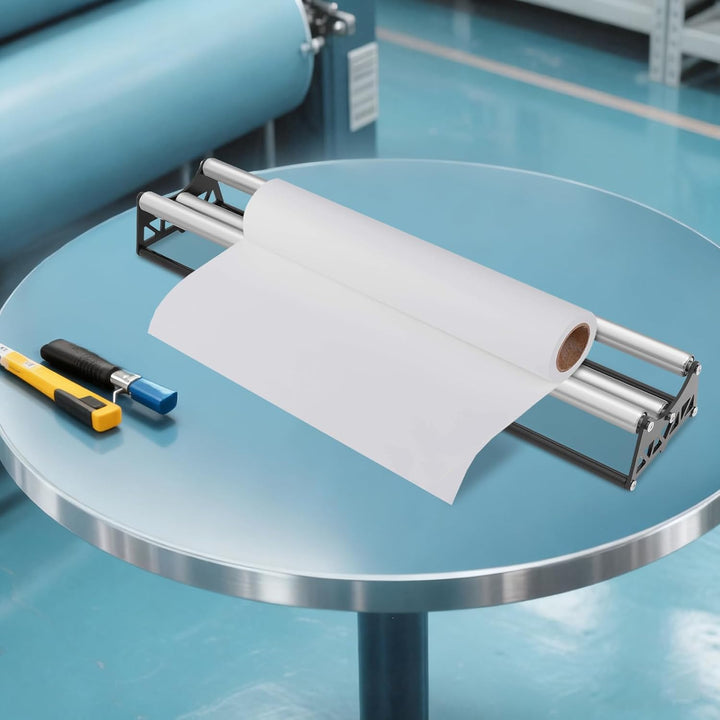 Teerpappenabroller aus Edelstahl,Tapetenabroller mit 3 Rollen,100x22x12.7cm,Abroller,Medien Rollenha