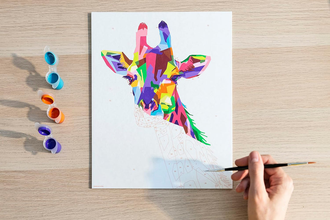 Ravensburger CreArt 28993 - Funky Giraffe - Malen nach Zahlen Erwachsene, DIY Malset mit Pinsel und