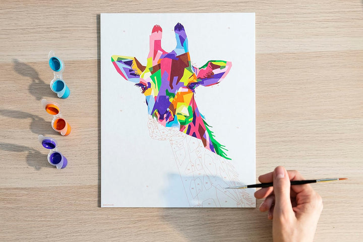 Ravensburger CreArt 28993 - Funky Giraffe - Malen nach Zahlen Erwachsene, DIY Malset mit Pinsel und
