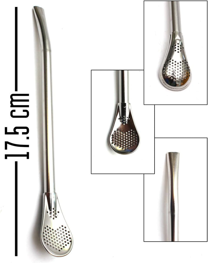 Mate-Tee becher Set für zwei ● Keramik yerba mate tee tasse Hoja Kalebasse Becher 350ml ● Stahl Trin