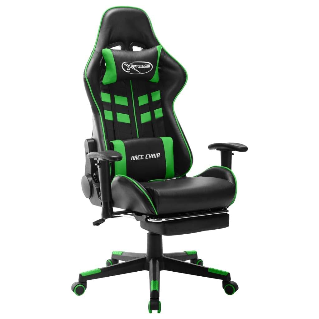 vidaXL Gaming Stuhl mit Fussstütze Höhenverstellbar Chefsessel Bürostuhl Schreibtischstuhl Sportsitz