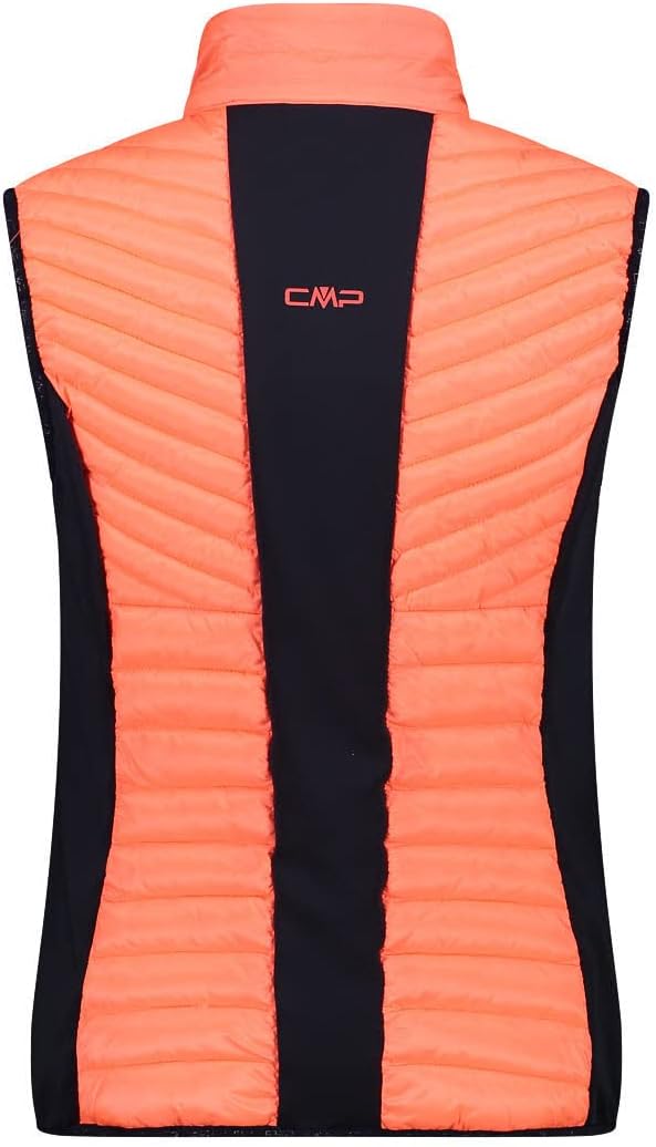 CMP Damen Hybrid Weste Steppweste 36 Red Fluo, 36 Red Fluo