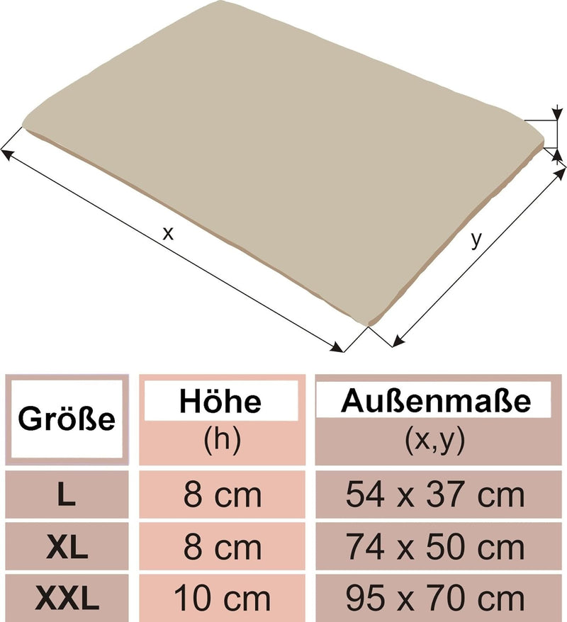 Hobbydog XXL MELGRK7 Hundematratze XXL Elite Grau Codura (95 X 70 cm) Matratze Hund Katze Schlafplat