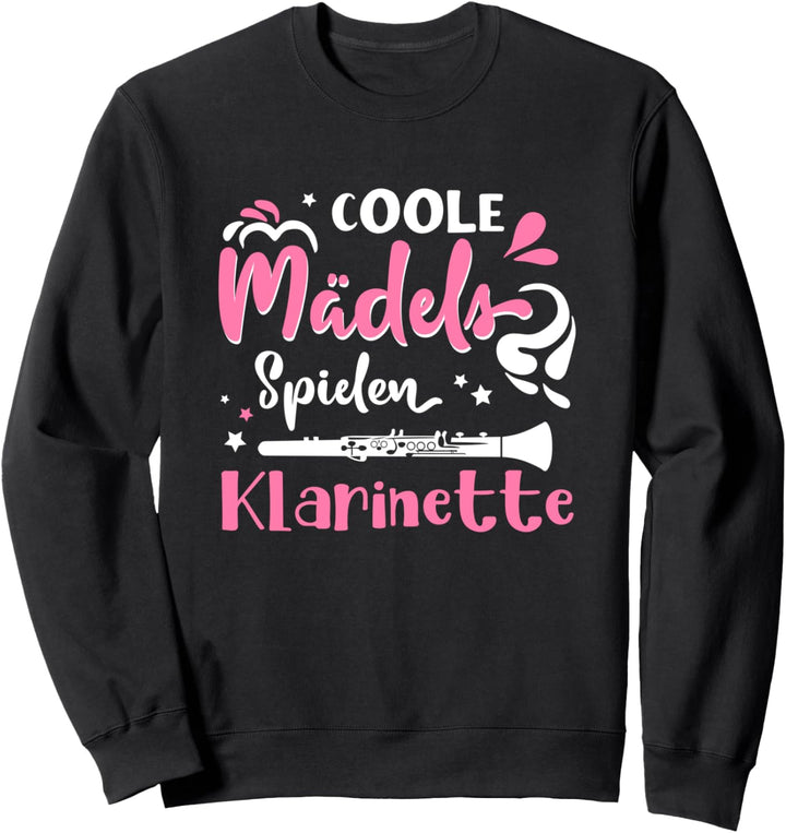 Coole Mädels spielen Klarinette Klarinettist Musikinstrument Sweatshirt