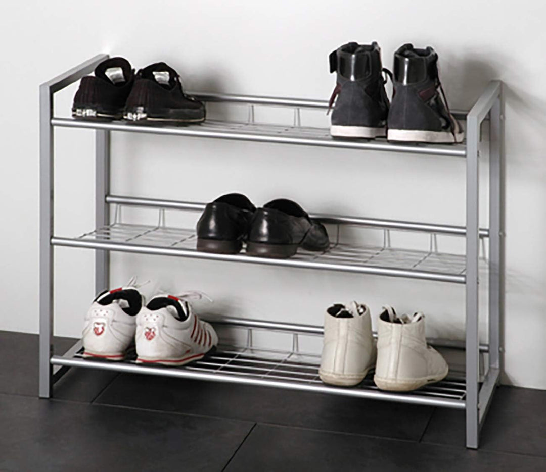 HAKU Möbel Schuhregal, Metall, alu, B 80 x T 30 x H 60 cm 80 x 30 x 60 cm, 80 x 30 x 60 cm