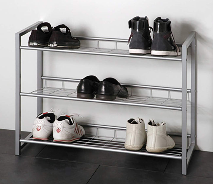 HAKU Möbel Schuhregal, Metall, alu, B 80 x T 30 x H 60 cm 80 x 30 x 60 cm, 80 x 30 x 60 cm