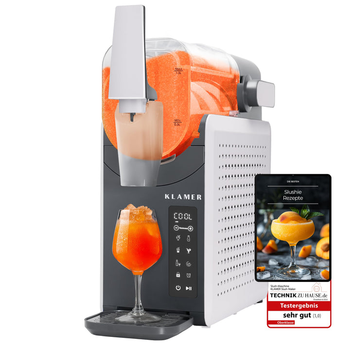 KLAMER Slush Maschine, mit 5 voreingestellten Programmen: Slushie, Cocktail, Milchshake, Frappé, Wei