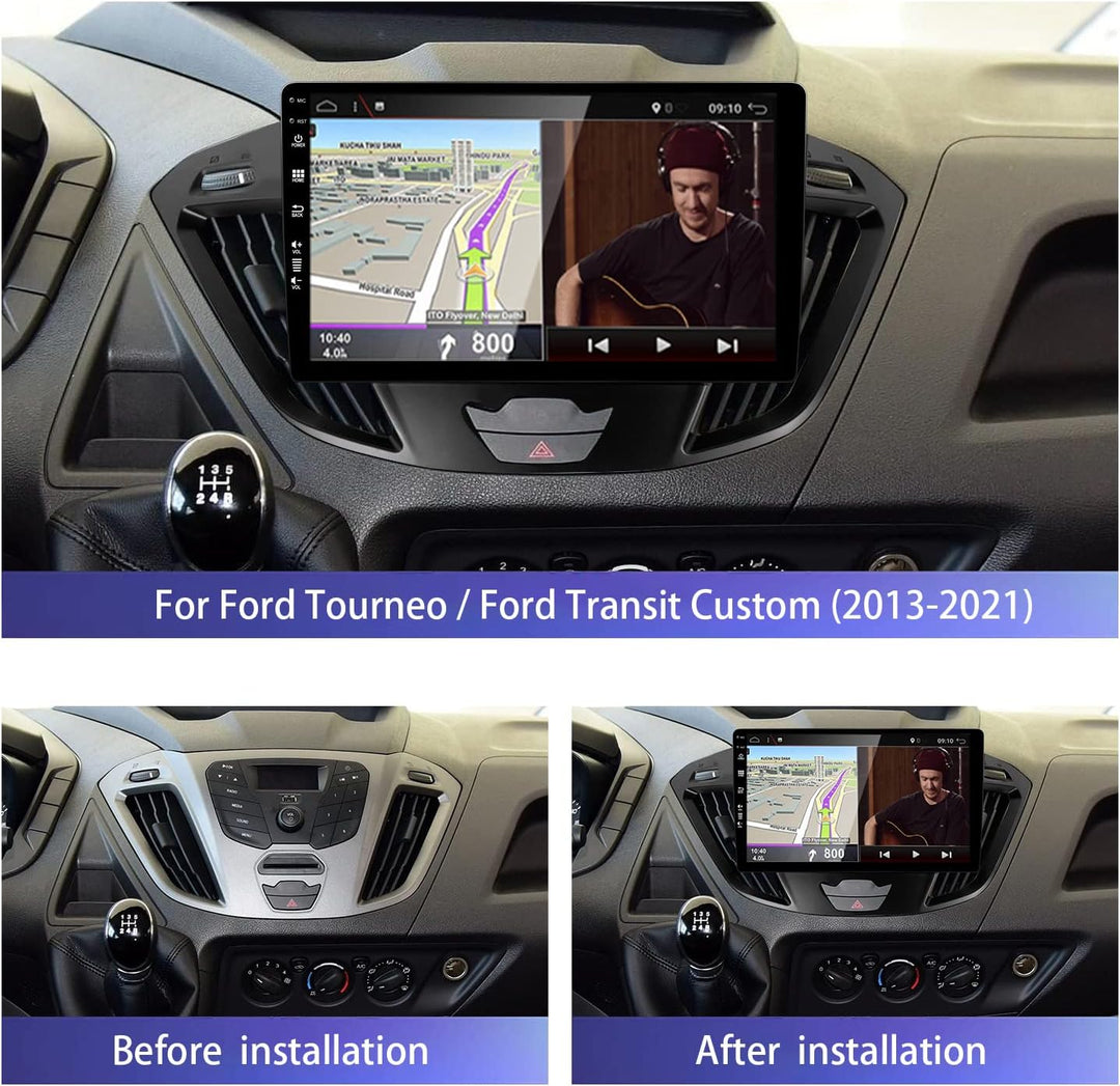 JOYX PX6 Android 12 IPS Autoradio Passt für Ford Tourneo Transit Custom (2013-2021) - 4G+64G - Rückf