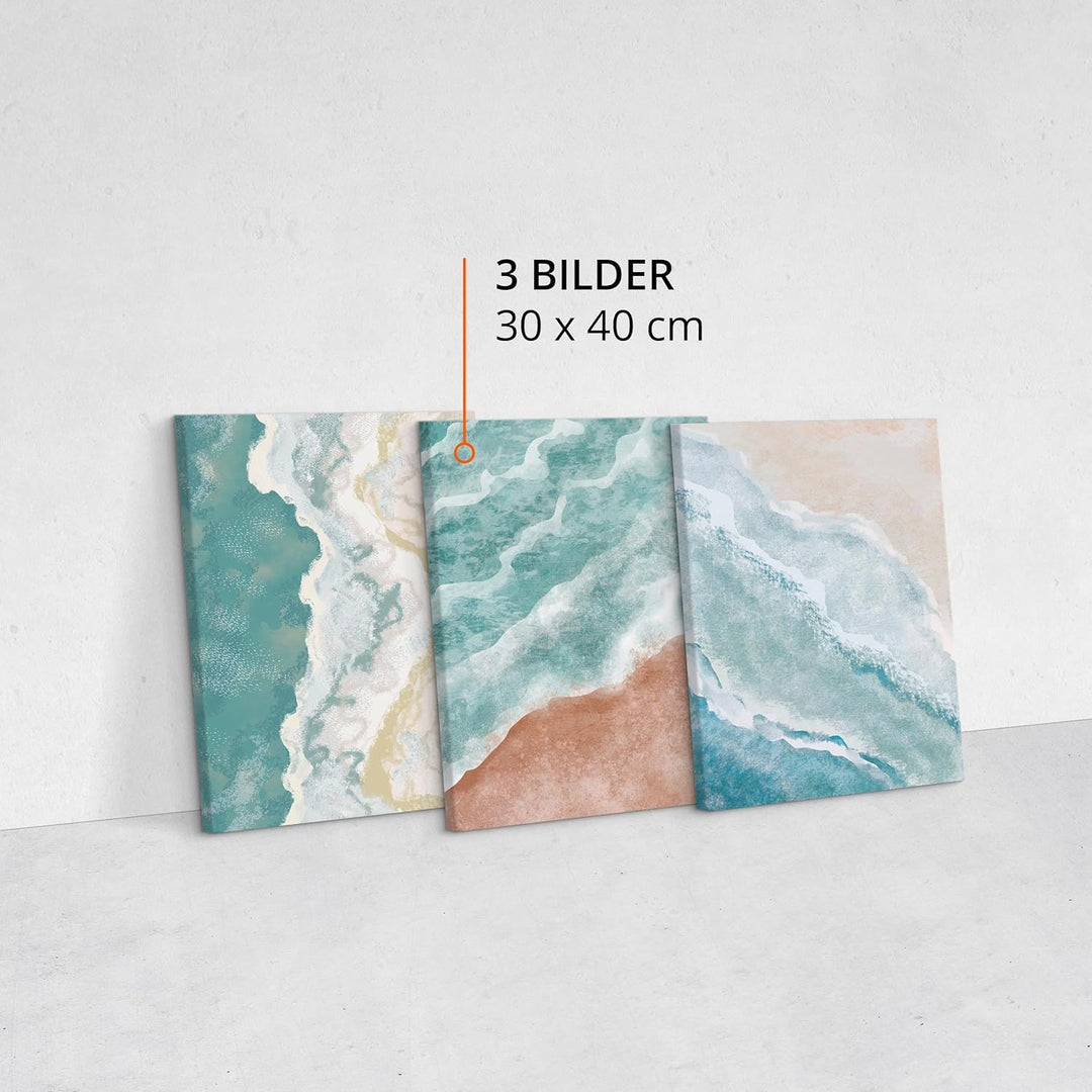 Muralo - Wandbilder Set - Leinwand Bilder Set Aufhängefertig - das Leinwandbilder Set - Bilder für W