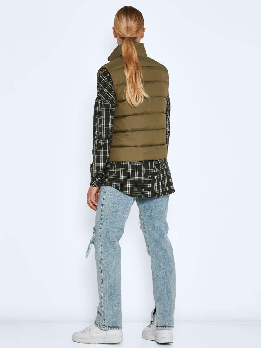 Noisy may Damen Nmmarcus Vest Bg Noos Weste XS Burnt Olive/Detail:radiant Yellow Lining, XS Burnt Ol