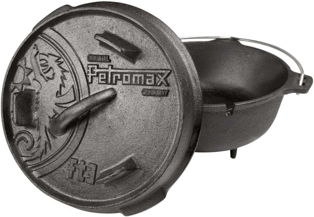 Petromax Feuertopf ft3 (Dutch Oven) mit Standfüssen Set inkl. Deckelheber