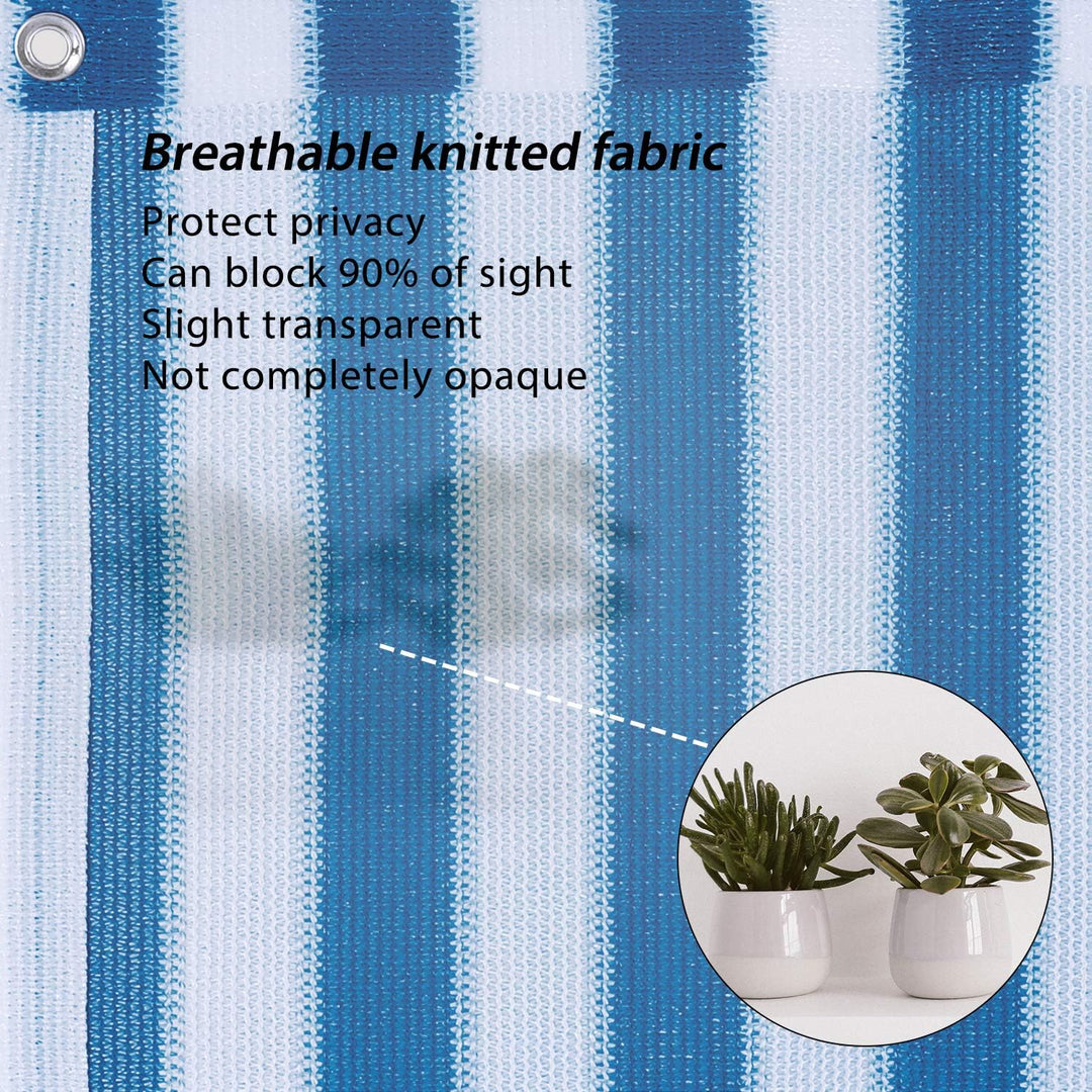 Sekey Balkon Sichtschutz Balkonabdeckung HDPE 220 g/m², 90x300cm, Leicht Transparent Wind- und UV-Sc