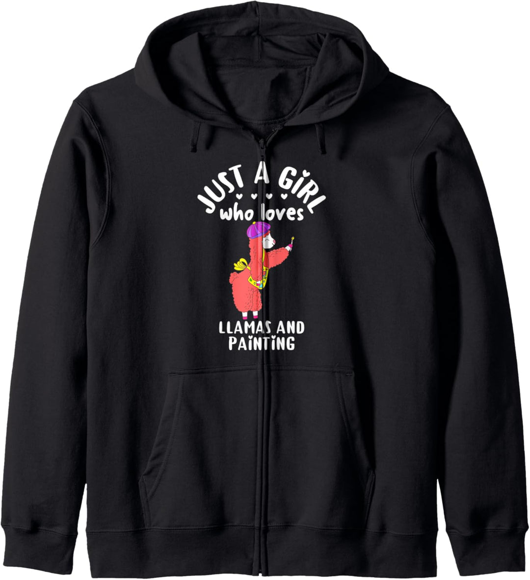 Painting Gift Just a Girl who Loves Llamas Painter Llama Kapuzenjacke