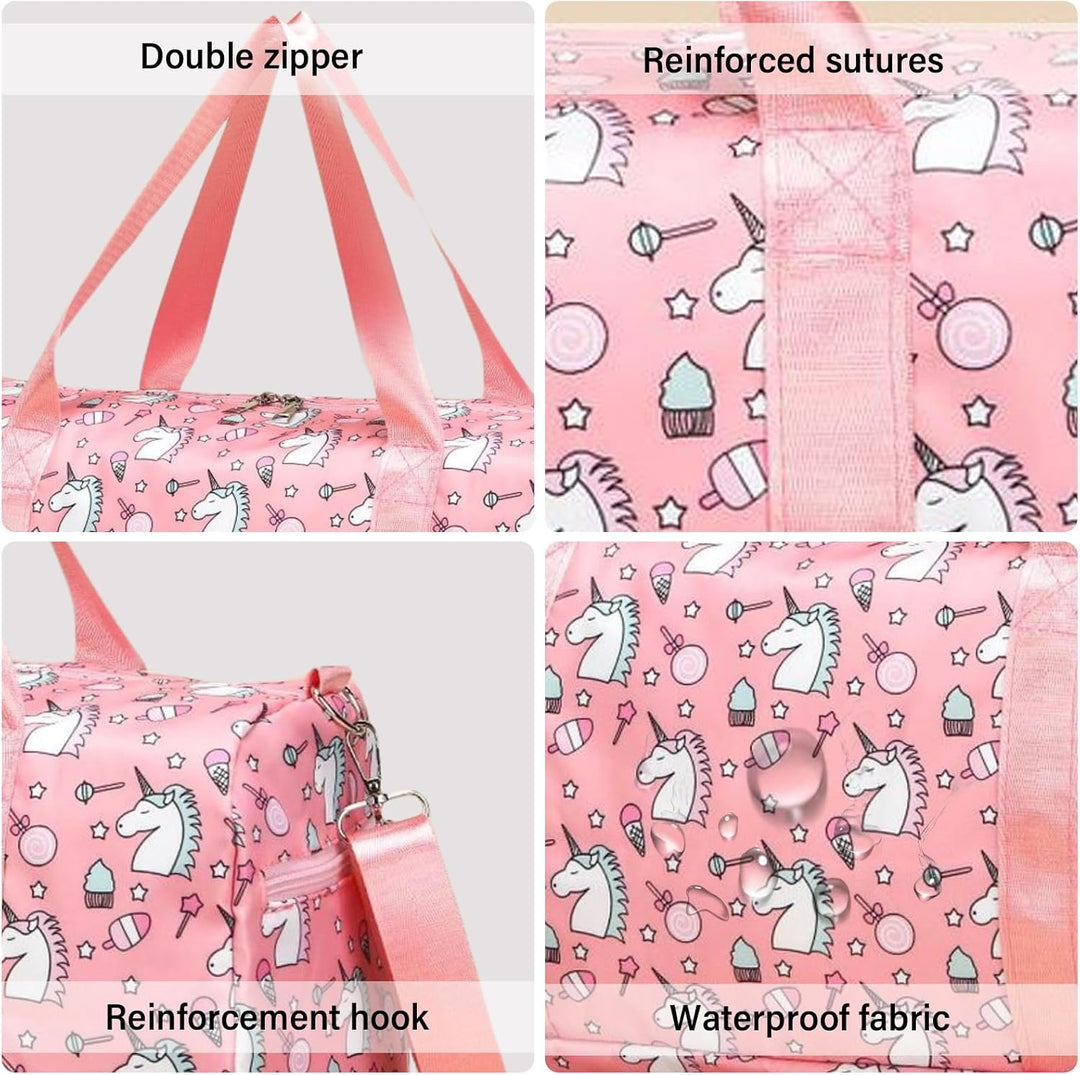 Sporttasche Kinder Reisetasche Jungen Mädchen mit Nassfach Schwimmtasche Weekender Duffle Bag Outdoo