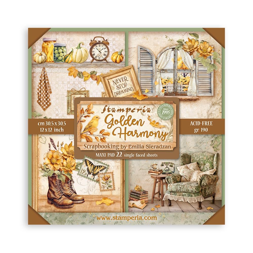 Stamperia - Scrapbook Paper Pad for Scrapbooking, Albums, Card Making, Bullet Journalling and More,