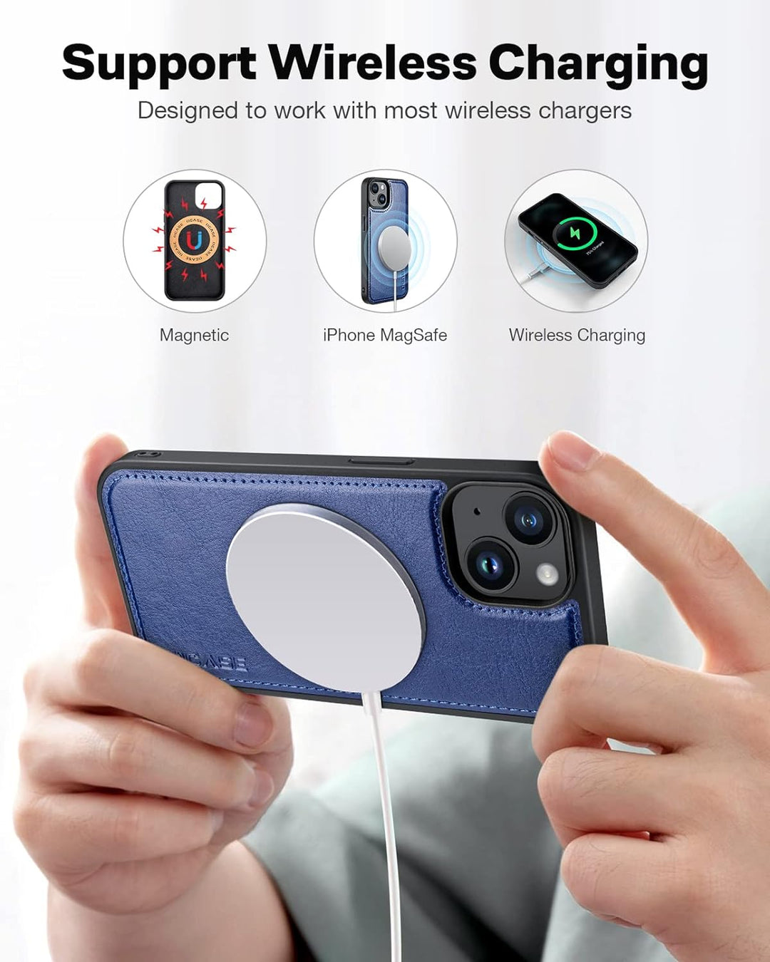 OCASE Abnehmbare Hülle iPhone 14 Handyhülle 5G[Magnetische Hülle] [Kabelloses Laden] [Displayschutz]