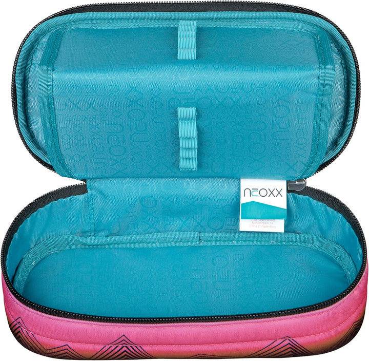 neoxx - Jump Schlamperbox - Recycelte PET-Flaschen, Hauptfach mit Reissverschluss, 10 Stifteschlaufe
