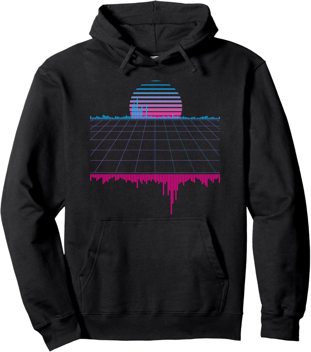 retrowave synthwave vaporwave Sonnenuntergangsmusik Pullover Hoodie