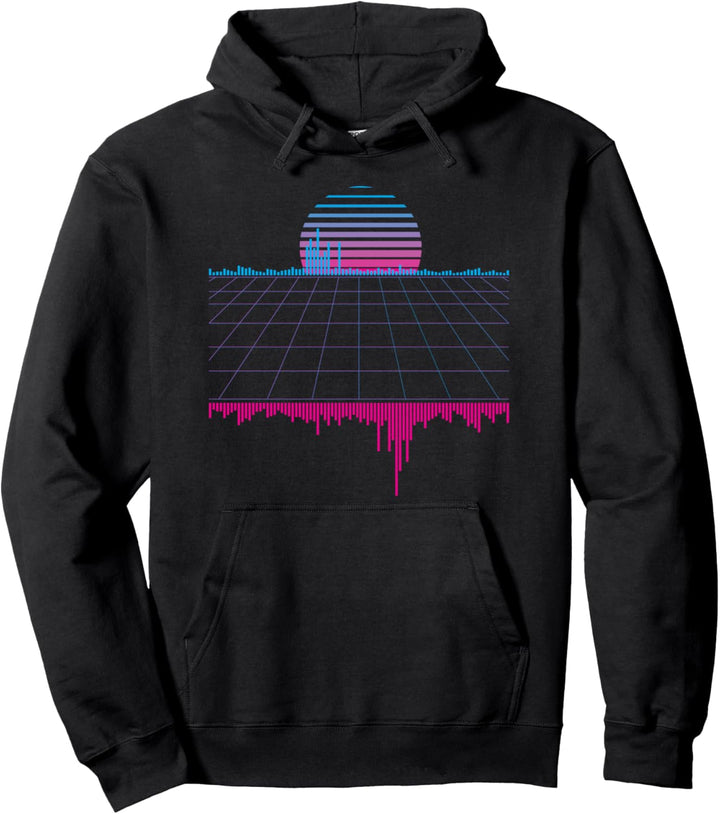 retrowave synthwave vaporwave Sonnenuntergangsmusik Pullover Hoodie