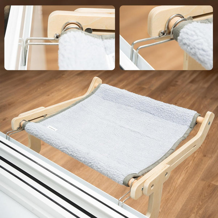 InnovaGoods® Hängende Katzenhängematte, Katzenbett aus Wolle, Kratzfeste Katzenhängematte, kein Krat