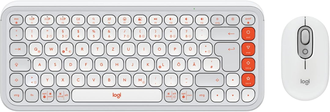 Logitech POP ICON Combo, Bluetooth-Tastatur-Maus-Set, Komfortables Tippen, programmierbare Tasten, l
