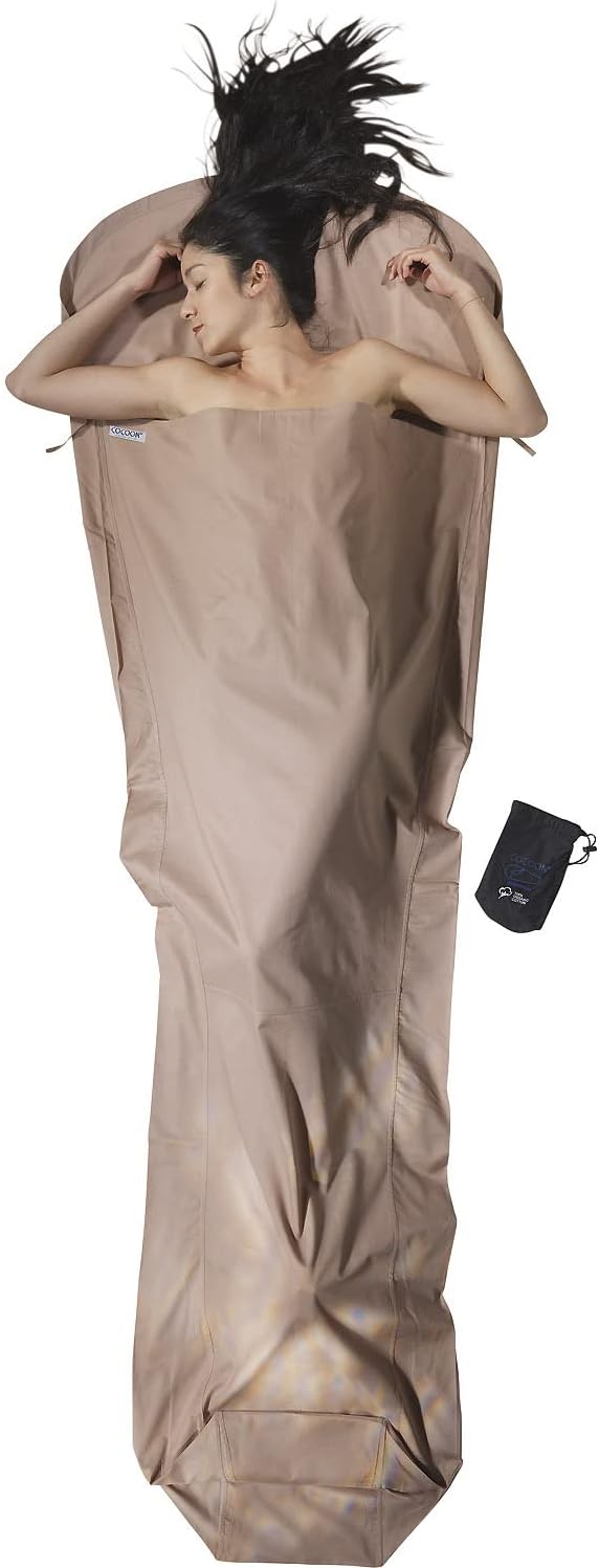 Cocoon Bio Baumwollschlafsack Mummy Liner - Organic Cotton earth brown Rechteck, earth brown Rechtec