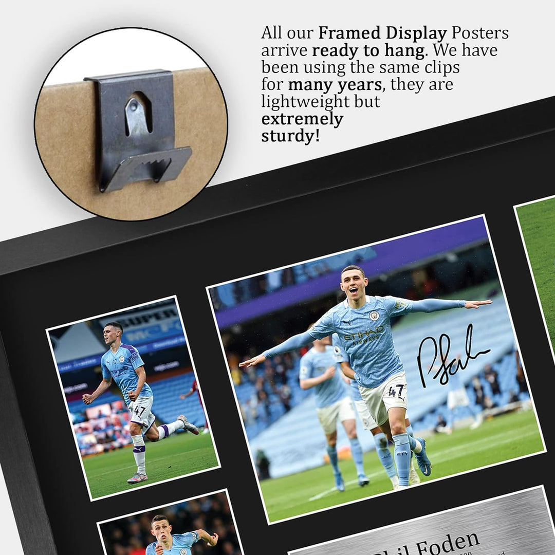HWC Trading FR A3 Phil Foden Manchester City Geschenke Gedruckt, Signiert Autogramm Bild, Für Fussba