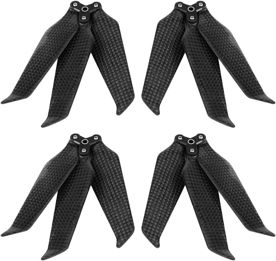 Dilwe 3-Blatt-Propeller, Kohlefaser-Schnellkupplungsrequisiten 8743 Foldble-Propeller mit Geräuschun