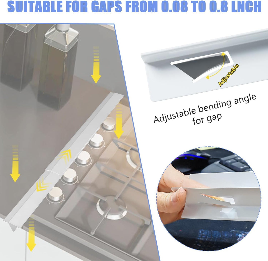 2 Stück küchenleiste arbeitsplatte,Edelstahl Stove Gap Cover Für Herdplatten Breite 0.79 Zoll&verste