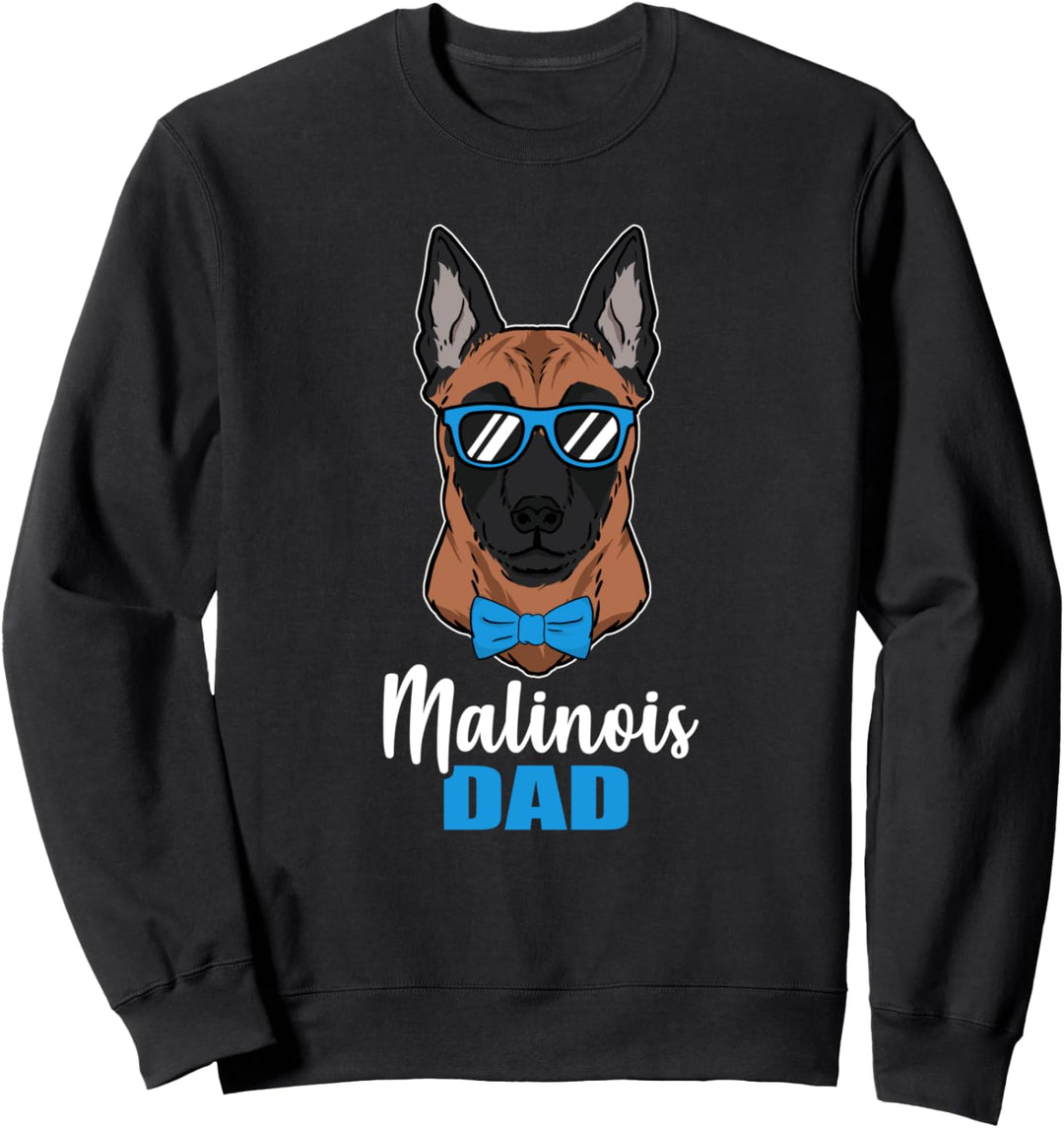 Lustiges Hunde Papa Geschenk Herrchen Malinois Hund Sweatshirt
