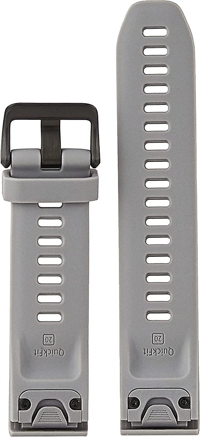 Garmin Quickfit Armband, 20mm Silikon Hellgrau 108-182 mm, Silikon Hellgrau 108-182 mm