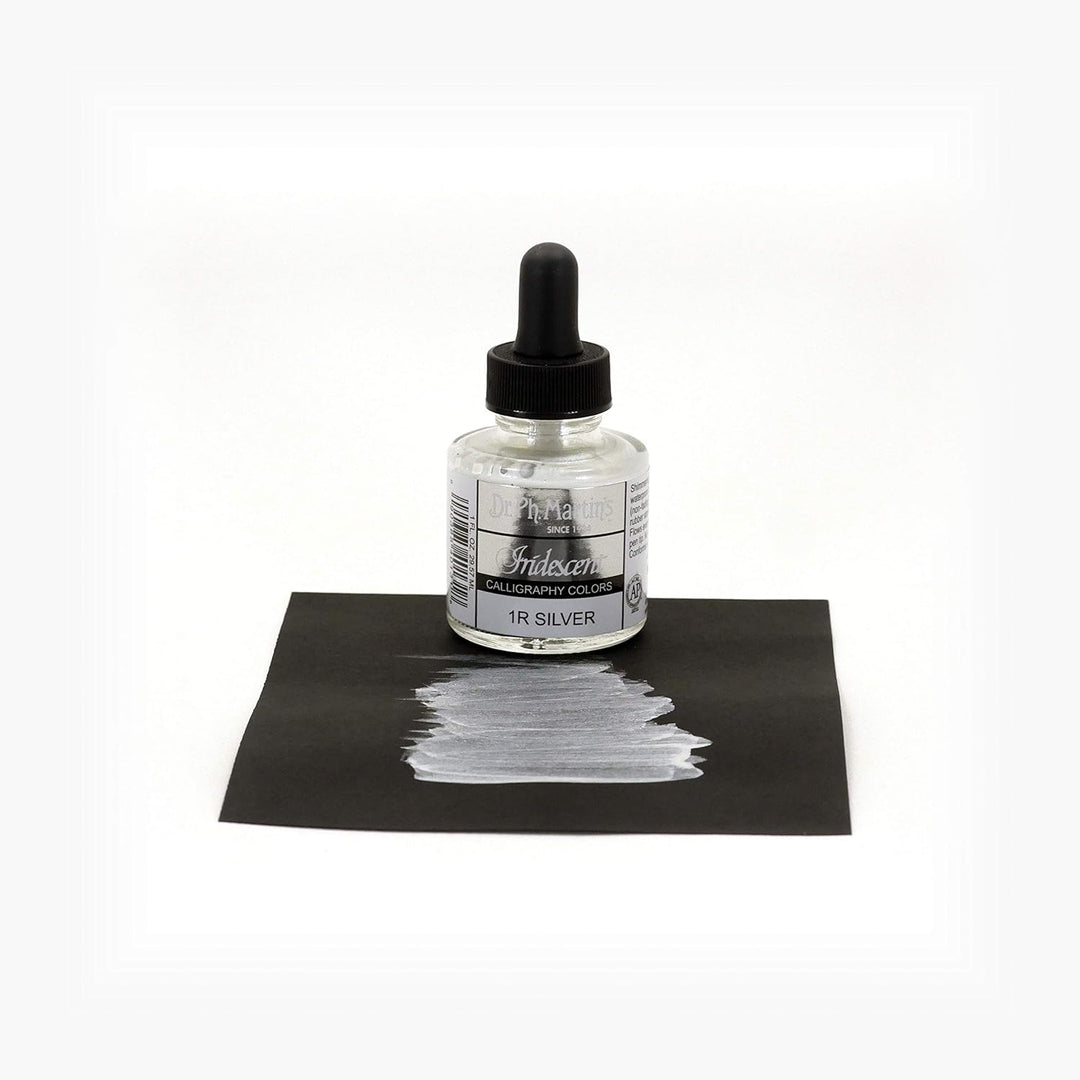 Dr. Ph. Martin's Schillernde Kalligraphie-Farbe, 28 g, schillerndes Silber (1R)
