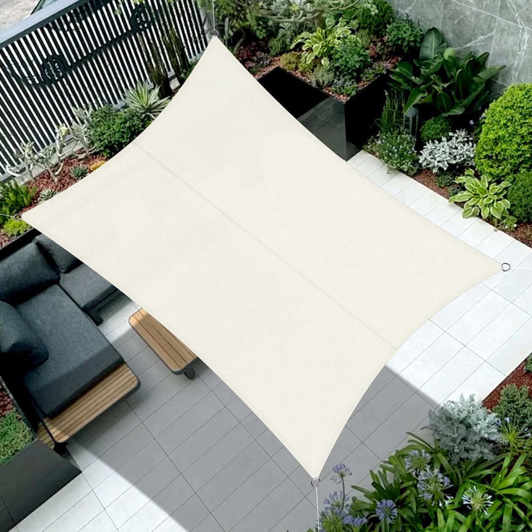 COOL AREA Sonnensegel Wasserdicht Rechteckig 3.5x5m Sonnenschutz UV Schutz Windschutz,Geeignet für A