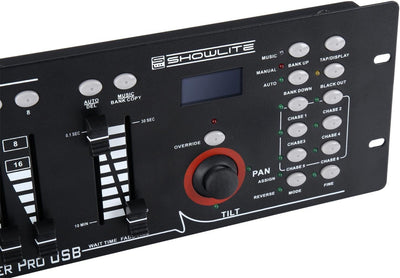 Showlite Master Pro 192 Kanal DMX Controller (zur professionellen Lichtsteuerung, USB Anschluss) & A