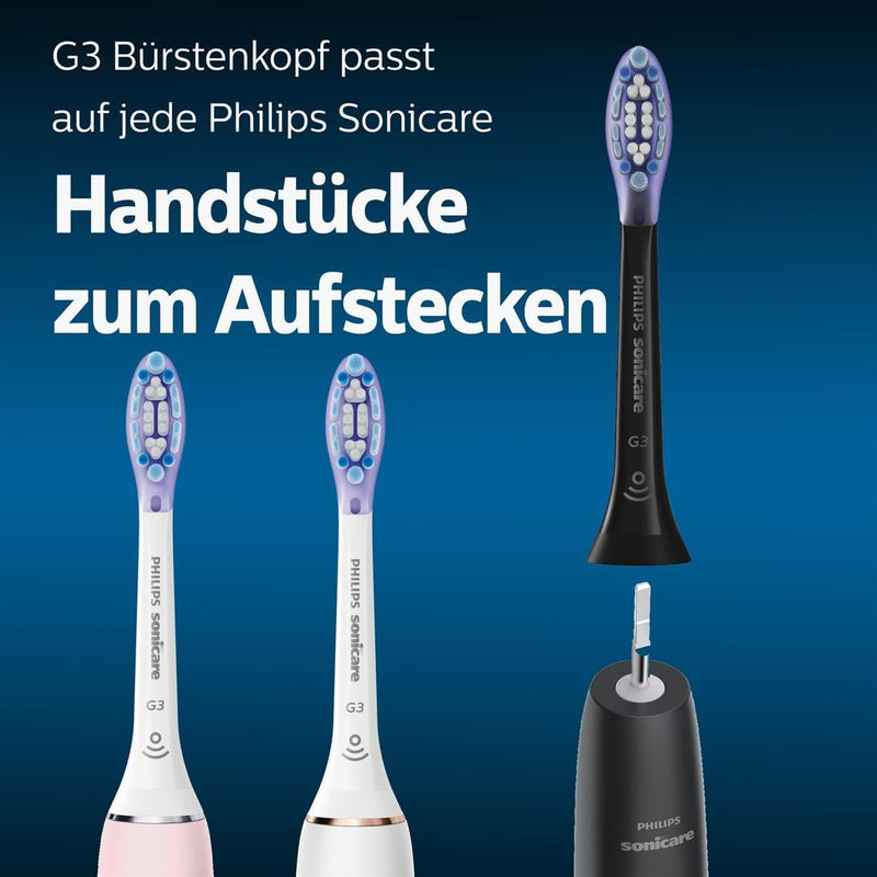 Philips Sonicare Original G3 Premium Gum Care Standard Schallzahnbürstenköpfe - 4er-Pack in Schwarz