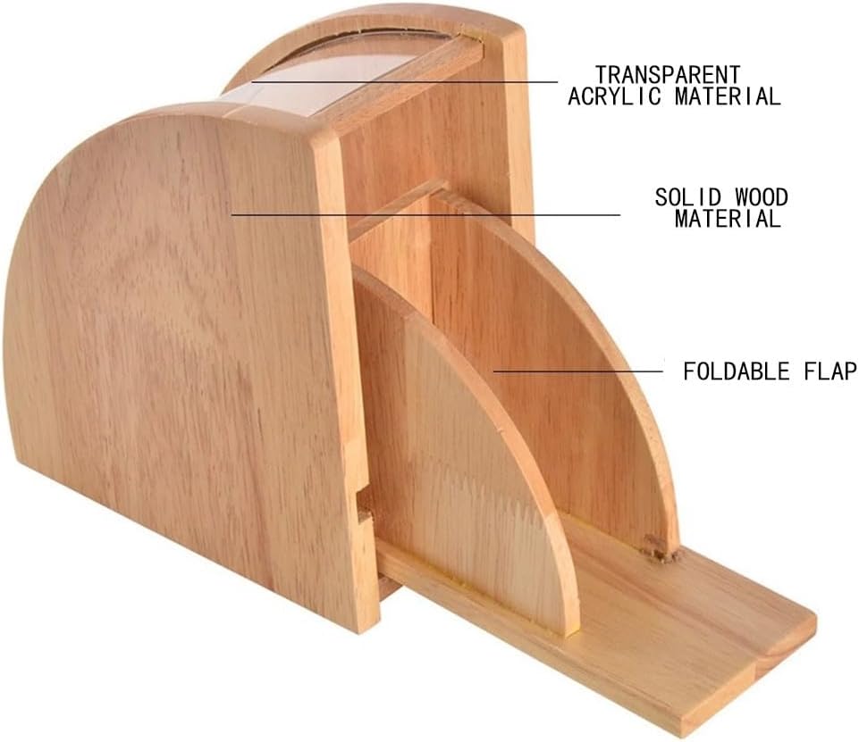Kaffeefilter-Papierbox, Holz-Kaffeepapier-Aufbewahrungsbox, fächerförmiger Handtropf-Kaffeefilterhal