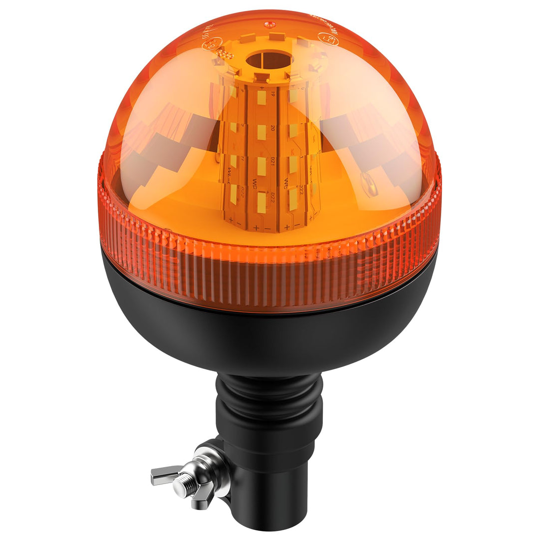 AUTOUTLET LED Rundumleuchte, 40 LED Warnleuchten Amber Rundumkennleuchte Blinkleuchte 12V/24V, mit 3