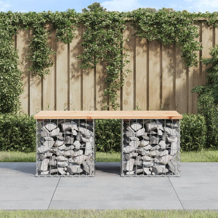 vidaXL Gartenbank, Sitzbank Bank Gabionen, Gabionenbank für Garten Terrasse, Steinkorb Drahtkorb Par