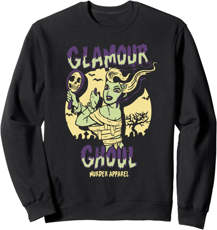 Glamour Ghoul Weinlese-Halloween-Monster Sweatshirt