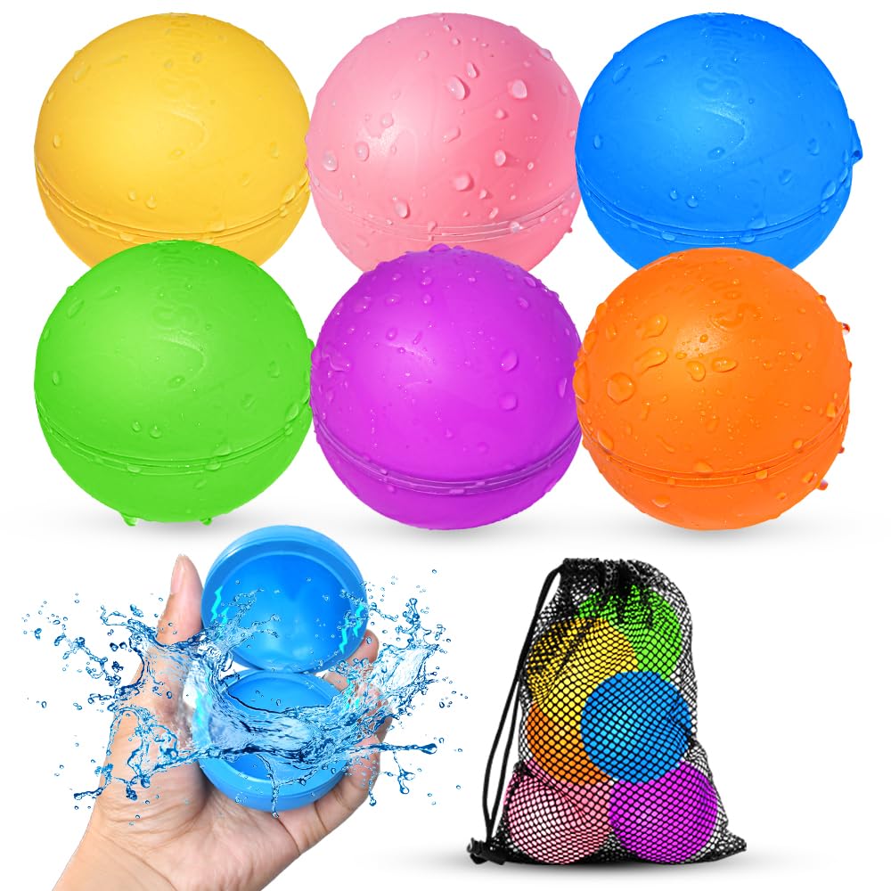 Wasserbomben Wiederverwendbar,Silikon Wasserbomben Selbstschliessend magnetische Spritzbälle,Sommer