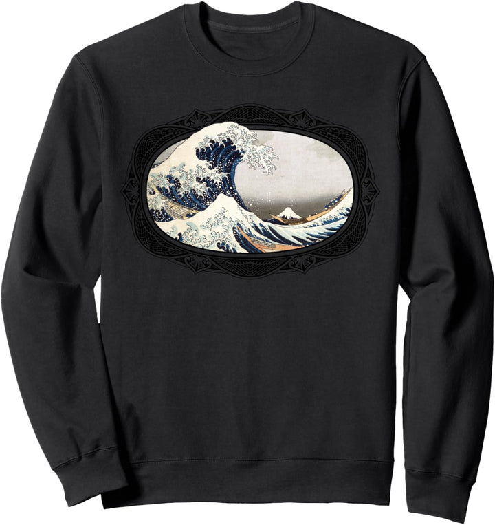 Hokusai Grosse Welle aus Kanagawa japanische Vintage Kunst Sweatshirt
