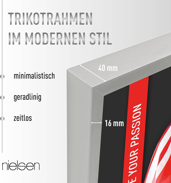 nielsen Aluminium Bilderrahmen Framebox II, 60x80 cm, Silber Matt, Polystyrolscheibe Silber Matt 60