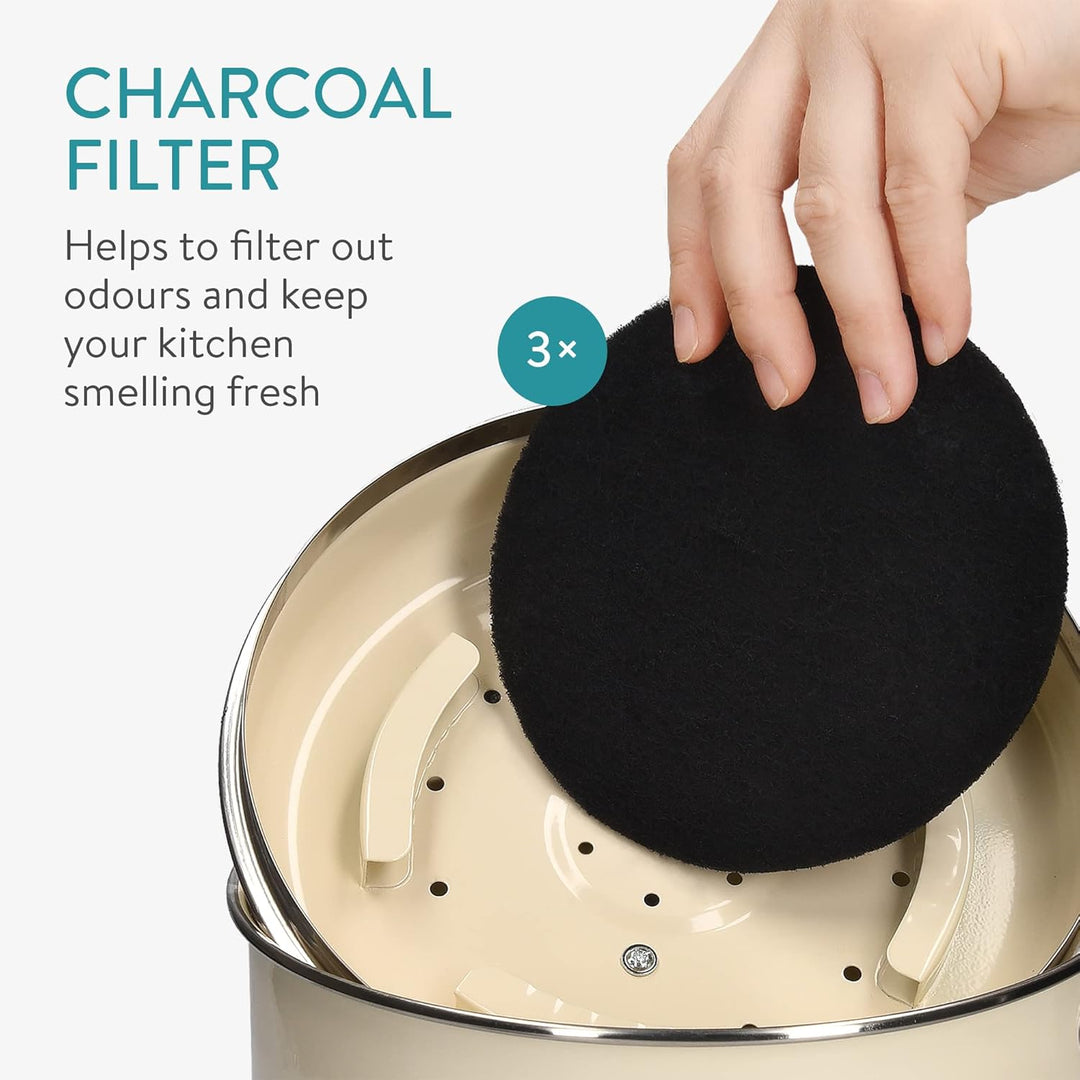 Navaris Komposteimer Mülleimer Abfalleimer für Biomüll - 5l Eimer für Müll - Bioabfallbehälter mit S