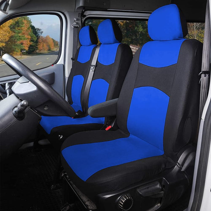 TOYOUN Van-Sitzbezüge, zweifarbig, universell, passend für die meisten Lieferwagen, LKWs, Vordersitz