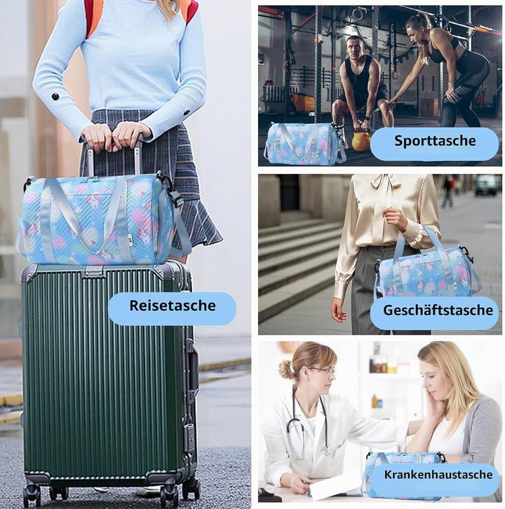 Sporttasche, Einhorn Yogatasche, Sporttasche Klein, Tasche Für Sport, Trainingstasche-Unisex Blau, B