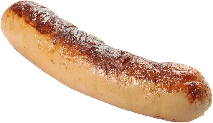 Fake Weisse Bratwurst gegrillt, Grillwurst Lebensmittel-Attrappe 4 x 13 cm Dekoration Imitat Fake Fo