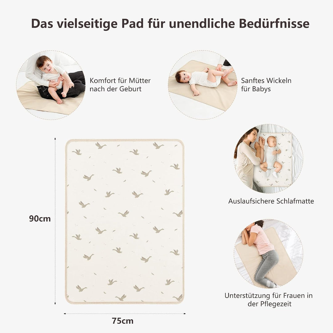 Susurration 2er Pack Bettunterlage Wasserdicht Kinder 75x90 cm Waschbar Matratzenschoner Baby Inkont