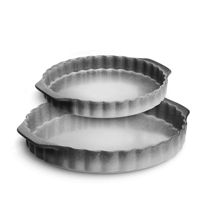 SPRINGLANE Keramik Tarteform Misty Cliff 2er-Set, Steingut Quicheform, Backform 2er-Set Tarteform, 2